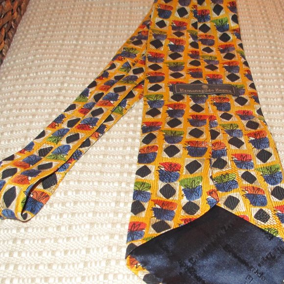 Ermenegildo Zegna Tie 4" Wide - Picture 7 of 11
